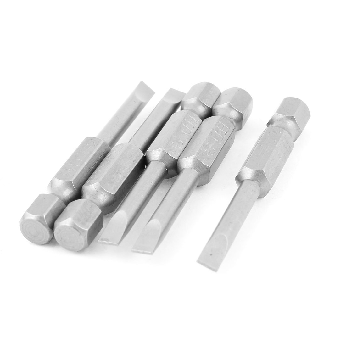Sourcingmap 1/4 Inch Hex Shank 4mm Tip Slotted Magnetic Screwdriver Bits 5Pcs