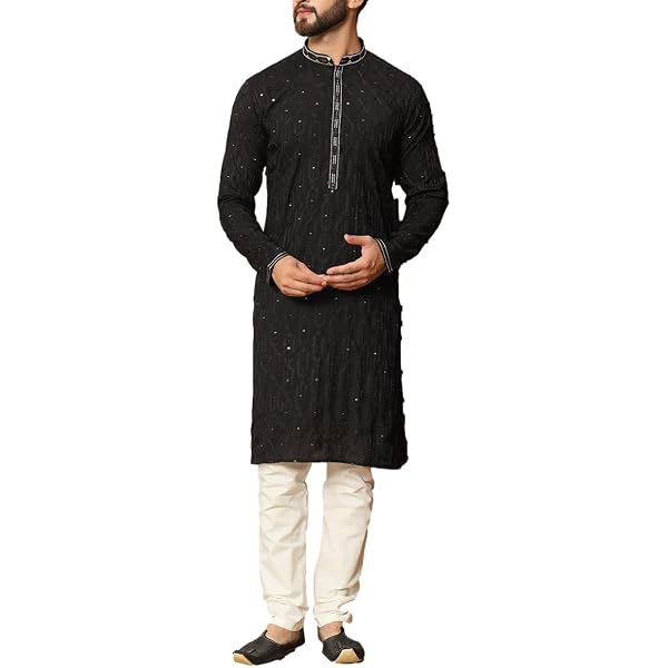 Kurta da uomo in seta magenta - Kashmiria Fashion