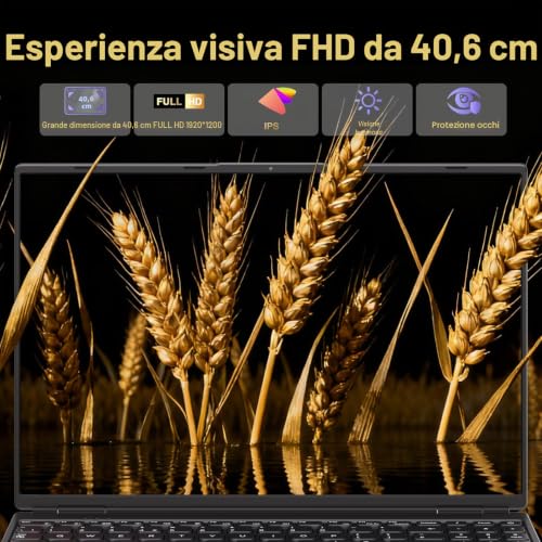 2025 Gaming Laptop 16 Inch Win11 12 + 512GB SSD Support 2TB (HDD-2TB) 1920 x 1200 Notebook 4 Core Celeron N5095 (up to 2.9GHz) Laptop with WiFi Mini HDMI Numeric Keyboard, Keyboard Protection