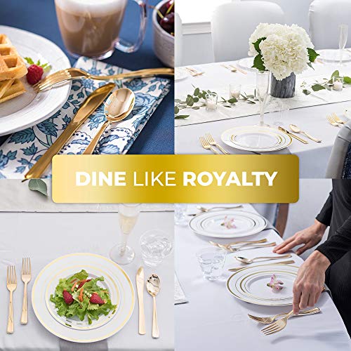 Stock Your Home 125 Disposable Heavy Duty Plastic Forks, Fancy Plastic Silverware Looks Like