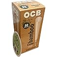 OCB Bamboo Unbleached Pre-Rolled Rolling Paper Cones 1-1/4 (84mm) Size - 50 Cones