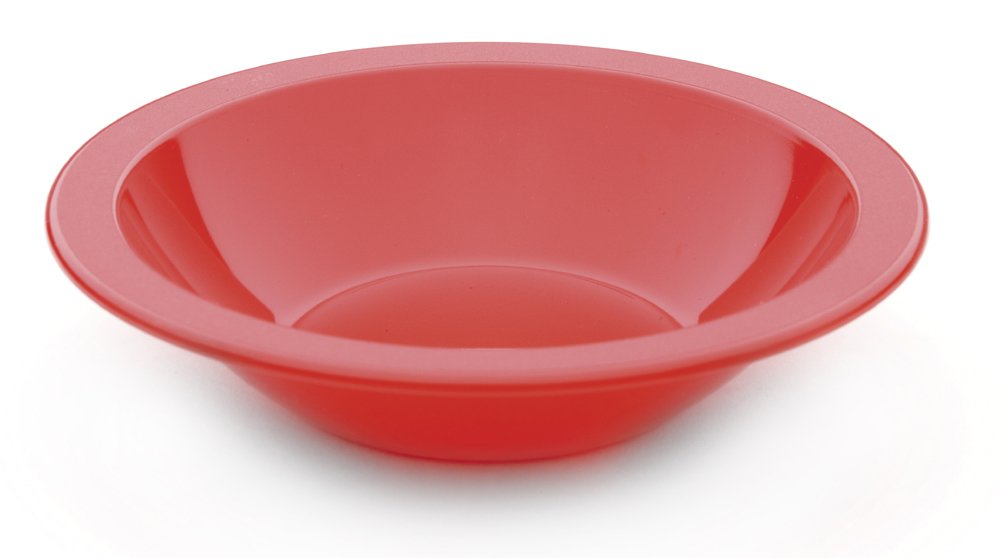 Harfield 17.3cm Polycarbonate Narrow Rimmed Bowl Red (Pack of 4)