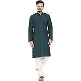 ITOS365 Men Cotton Blend Kurta Pyjama Set Party Fashion Regular Ethinic Wear Indian Dress Gift for Men