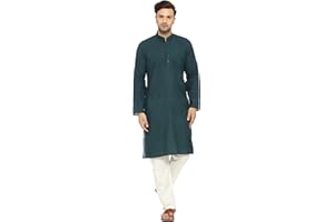 ITOS365 Men Cotton Blend Kurta Pyjama Set Party Fashion Regular Ethinic Wear Indian Dress Gift for Men