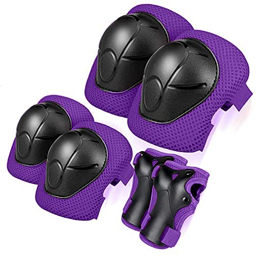 JeeFree Bike Helmet Set with Knee Pads Elbow Pads Wrist Guards
