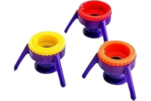 HEROTRADE Bottle Emptying Cap Kit with 3 Sizes, Leak-Proof Upside Down Dispenser for Thick Liquids, Fits Most Plastic Bottles