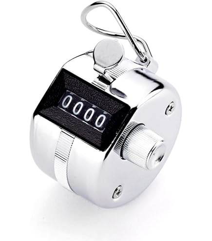 Hand Tally Counter- 4 Digit Metal Handheld Clicker Lap Counter By Stalwart (For