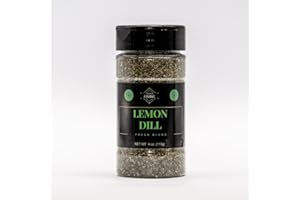 Fabulous Foodie Lemon Dill - Lemon, Pepper, Dill, Onion, and Herbs Blend - Fresh Gourmet Herbs & Spices - All Natural - Pairs Perfectly with Chicken, Fish, and Seafood Dishes - 4oz (131g)