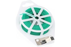 328Feet Twist Tie Sturdy Plastic Green Garden Plant Twist Tie Multi-Use for Secure Vines/Plants (328)