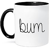 3dRose BUM 11oz Two-Tone Black Mug