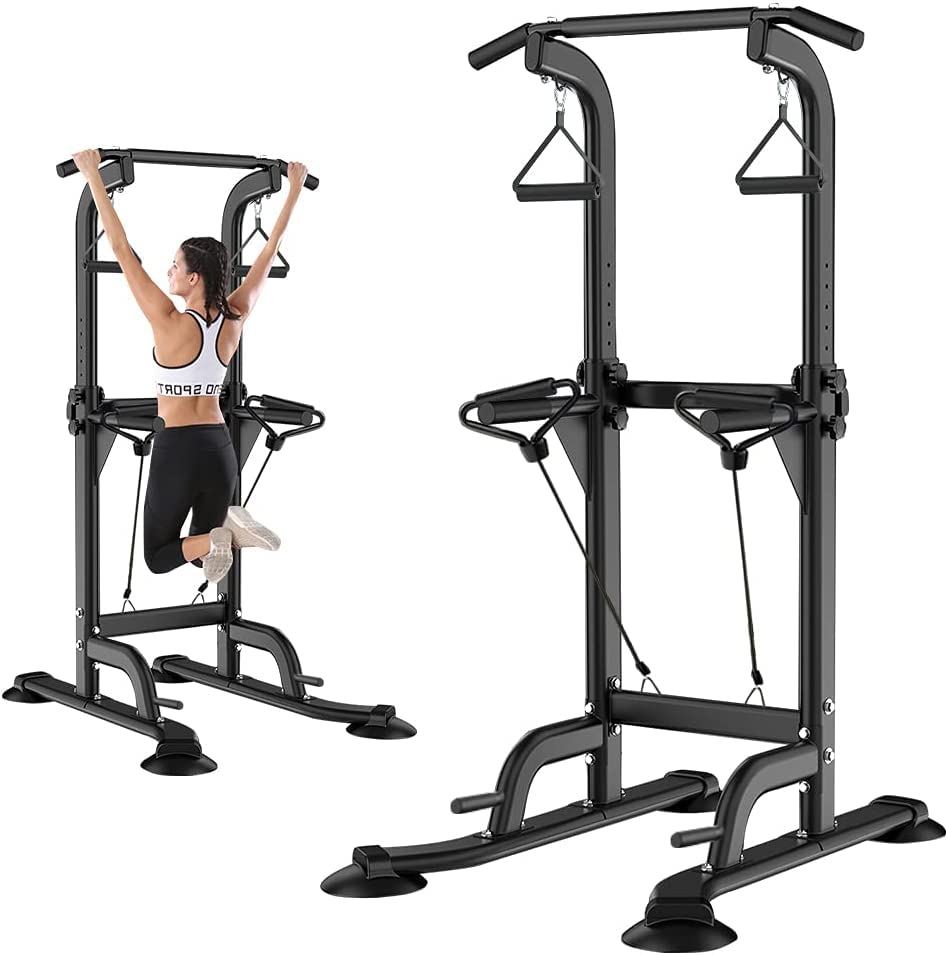 BosClub ぶら下がり健康器 懸垂マシン シーリングマウント チンニング 土台八の字型 高安定性 10段階調整 最高210cm 耐荷重150kg 多機能 筋力トレーニング 懸垂器具 ディップス 懸垂バー チンニングスタンド 背筋 腹筋 大胸筋 室内商品画像
