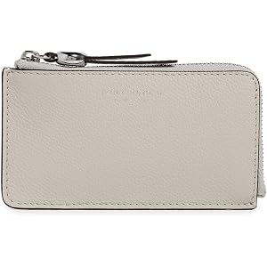Tory Burch Women's Romy Zip Card Case, Ash Cloud, One Size
