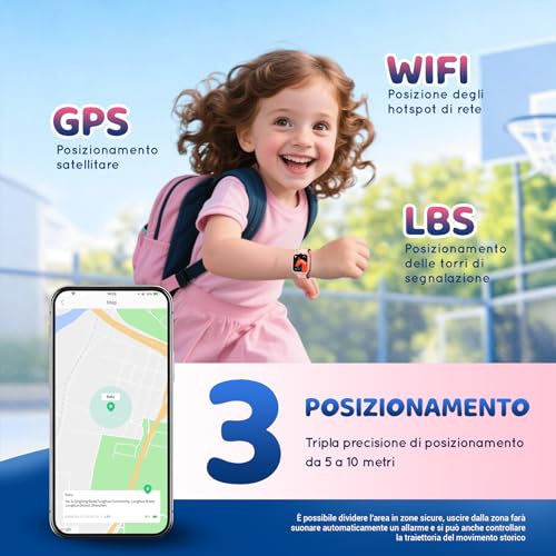 Blackview Smartwatch for Children, 1.75 Inch TFT Smartwatch 4G GPS Calls, Voice Chat, Video Call, SOS, Game, Camera, Calculator, Pedometer, Alarm, 800 mAh Battery