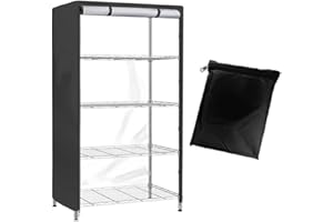 Storage Shelving Unit Cover for Metal Wire Racks 48"L x 18"W x 72"H, See-Through PVC Mesh Waterproof Outdoor Shed Storage Cov
