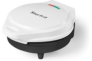 Starfrit Electric Waffle Maker - 7" Non-Stick Ceramic Cooking Surface - Scratch Resistant - Easy to Use & Clean - White - 900