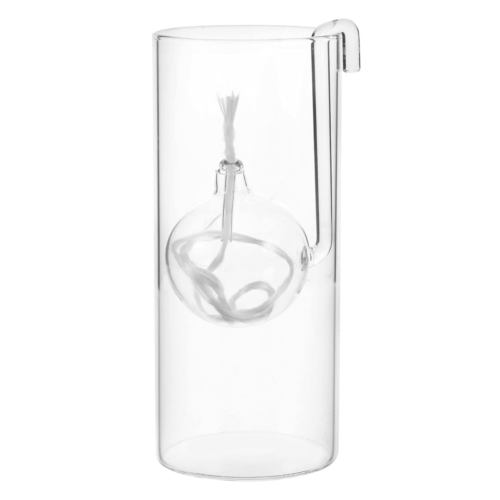 Uonlytech Glass Oil Lamp Retro Kerosene Lamp Transparent Desktop Oil Lamp Burning Tea Lights Emergency Light Windproof Glass Light Home Decoration