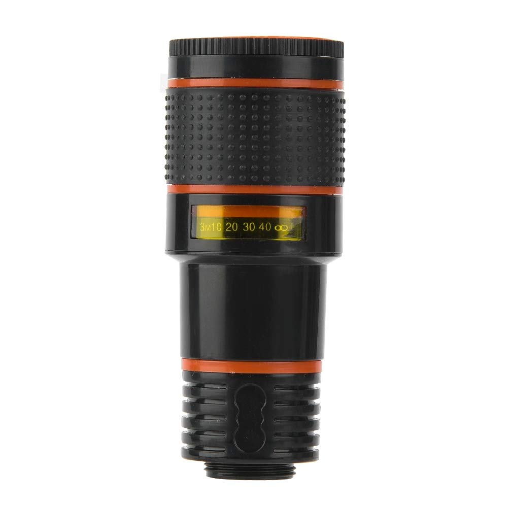 Telephoto Lens,Professional 70° Field Angle 12X Telephoto Lens Telescopic Focusing Multi-layer Coating with Clip Universal for Mobile Phone/Tablet default