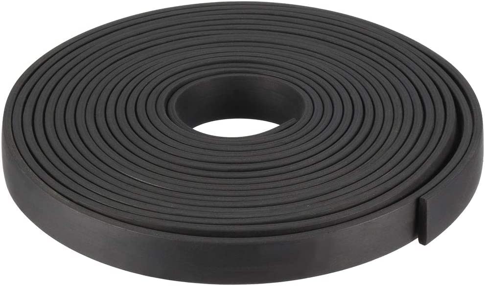TOP-VIGOR Weather Stripping 15mm(W) x 3mm(T) x 5M(L)-Solid Rectangle Rubber Seal Strip for Water Oil Weather Window Door Seal