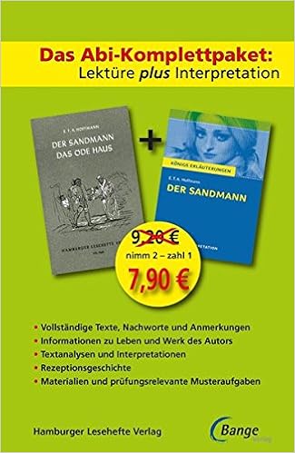 Der Sandmann Das Abi Komplettpaket Lekture Plus Interpretation Das Abi Komplettpaket Lekture Plus Interpretation Von Bange Amazon De Hoffmann E T A Bucher
