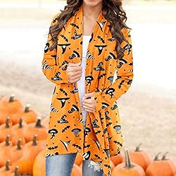 Pumpkin Sweater Womens Cardigan Black Summer