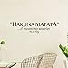 UNKE Removable PVC Wall Sticker Words Sign Hakuna Matata Art Mural Wall Sticker Decal