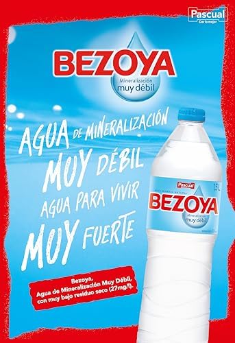 Bezoya - Água mineral - Água com mineralização muito fraca - Garrafa de 5 L