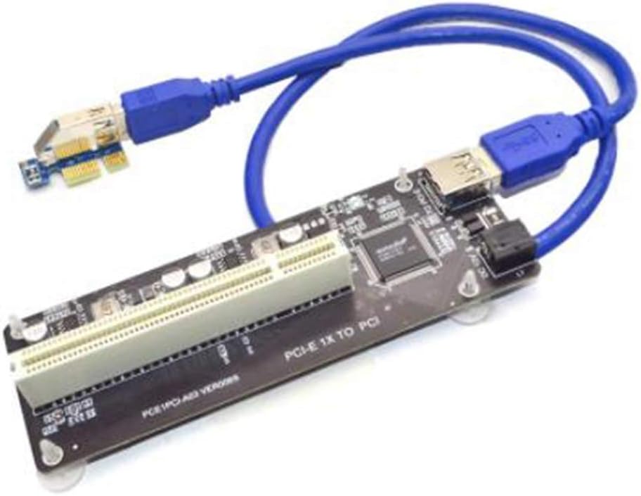 Dedjgoo PCI-E X1 to PCI Riser Card Adapter Converter USB 3.0 Cable for Desktop