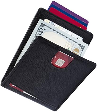Slim Money Clip Front Pocket Leather Wallets for Men Card Holder RFID Blocking