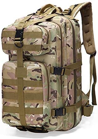 LyrbeibeiMounchain Outdoor Backpack 35L Medium 3P Military Style Backpack Hiking Camouflage Backpack Shooting Sports, Hiking, Camping CP