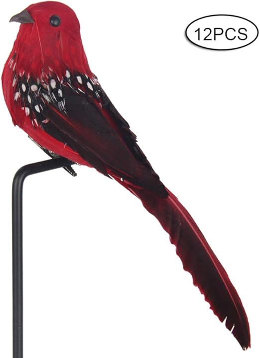 Amazon Com Guseng 12pcs Simulation Birds Ornaments Artificial