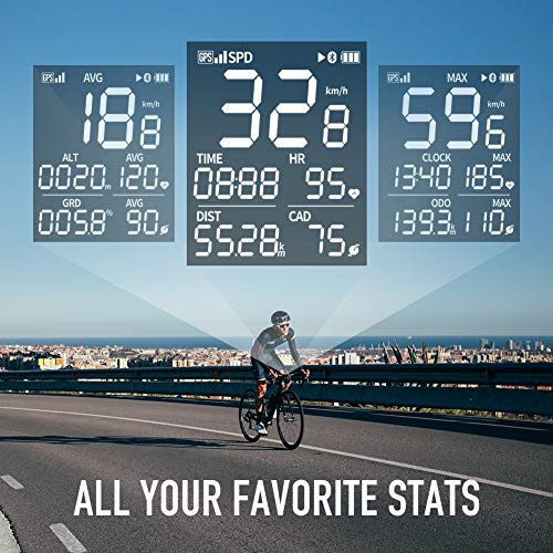 XOSS G+ GPS Cycling Computer Wireless Bike Speedometer Odometer Cycling Tracker Waterproof Road Bike MTB Bicycle Bluetooth ANT+ with Cadence