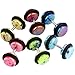 PiercingJ 12pcs Mixed Color Acrylic Stainless Steel Barbell Stud Earrings/ Fake/ Cheater/ Illusion Plug Earrings Set 2g Gauge Look (6mm)