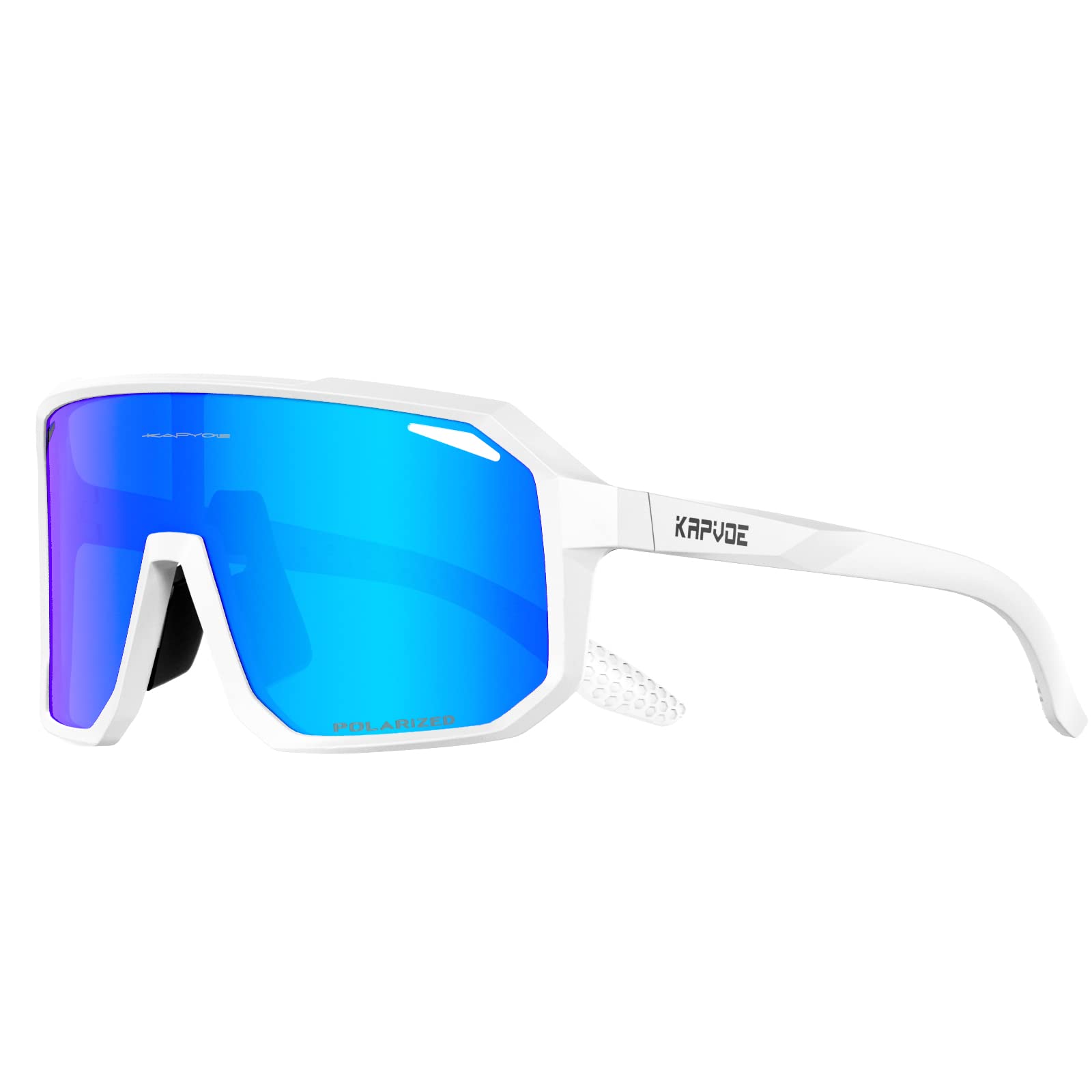 KAPVOE Polarized Cycling Glasses Sports Sunglasses UV400 Protection Running Baseball Fishing Driving Glasses for Men Women Blue