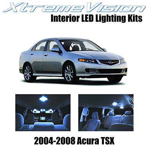 XtremeVision Acura TSX 2004-2008 (8 Pieces) Cool White Premium Interior LED Kit Package + Installation Tool