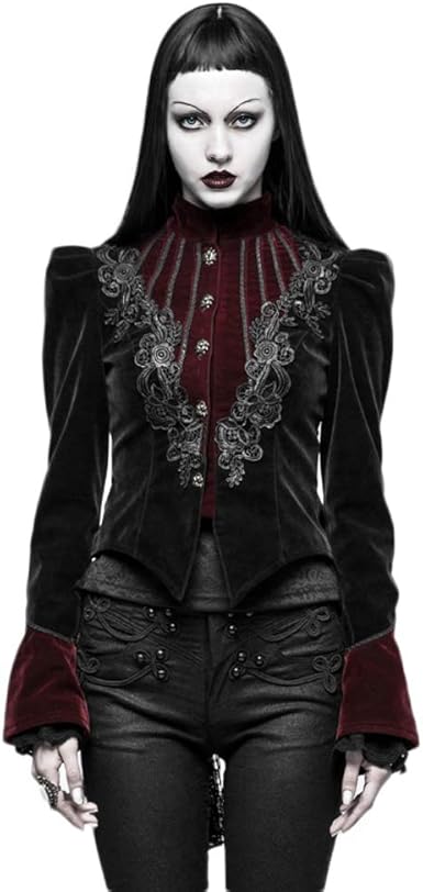 Amazon Com Punk Rave Women Gothic Scissor Tail Dress Jacket