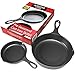 Pre-Seasoned Cast Iron Skillet 12.5 inch with (FREE) 8 inch Pan - Ultimate Heavy Duty Professional Restaurant Chef Quality Pre Seasoned Pan Cookware Set - Great For Frying, Saute, Cooking Pizza & More
