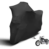 DZG Motorcycle Cover Indoor Stretch Soft Motorbike Cover 96 inch | Multiple Protection Dustproof Windproof Motor Cover with Storage Bag
