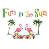 Collections Etc Fun in The Sun Flamingo Summer Tropical Party Décor Garage Door Magnets
