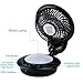 Allnice Mini USB Fan Desk Fan USB Powered Desktop Fan 360° Rotation 3 Speeds Table Fan Quiet Personal Fan with 7 Colors Night Light for Home Office Travel Bedroom (Black)