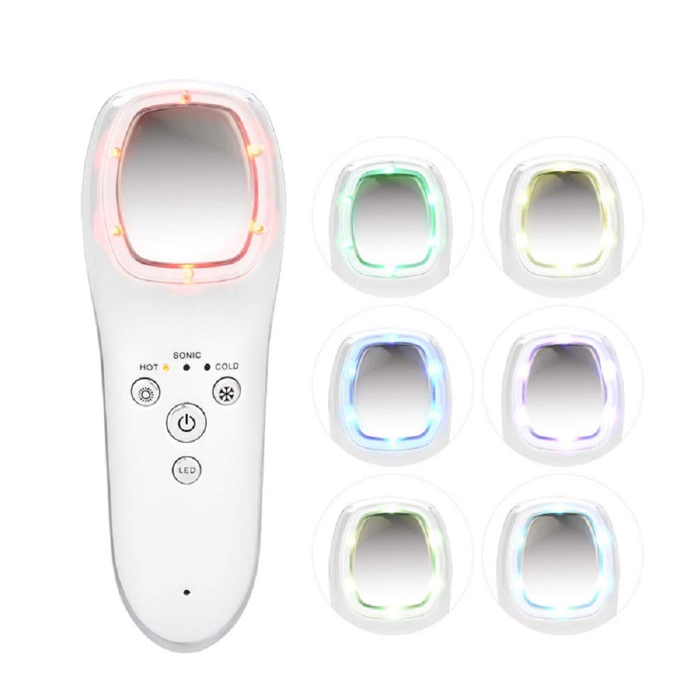YAVOCOS Rechargeable Hot Cold Hammer Facial Vibration Massager Face Lifting Skin Care Spa Beauty Massage Remove Wrinkle Skin Tightening: Beauty
