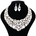 African Beads Jewelry Sets Women Bridal Crystal Statement Necklace Earring Jewelry Sets