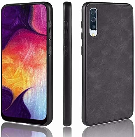 GeorgeBr- for Samsung Galaxy A70 Case Cover, Retro Style Ultra Thin Full-Edge Protective Slim Case Protective Phone Cover for Samsung Galaxy A70 (Color : Black)