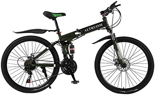 Suines X9 Mens Womens Mountain Bike 21 Speed Steel Gear Shift 26 Inch Double Disc Brakes Bicycles Road Cycling Riding