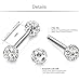 Jstyle 316L Stainless Steel Body Jewelry 14G Nipplerings Piercing Jewelry Barbell Crystal Ball Bar 4 Pairs