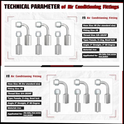 25PCS Air Conditioning Hose & Fitting Kit, Universal Air Conditioning Extended Length photo 9
