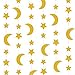 Glitter Gold Twinkle Stars Crescent Paper Garlands Hanging Decorations Honey Moon Wedding Engagement Favors Baby Shower Birthday Christmas Party Table Centerpieces Decorations, 29ft