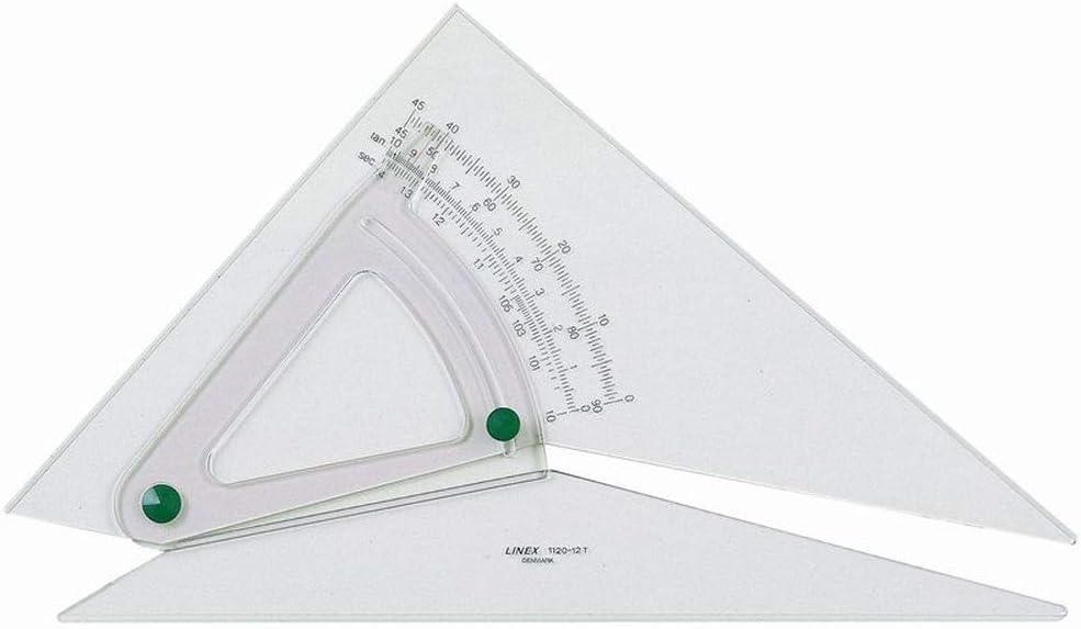 LINEX 100552530 1120/8B Adjustable Angle Triangle 20 cm