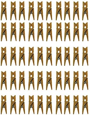 Mini Clothespins, Blummy Mini Natural Wooden Clothespins Photo Paper Peg, 50PCS