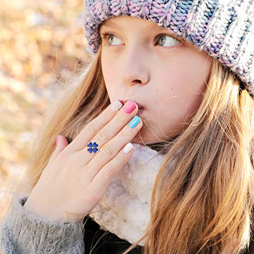 Hicarer 15 pieces mood rings for kids adjustable mixed color changing