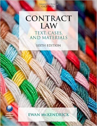 Contract Law Text Cases And Materials Mckendrick Ewan 9780198701989 Amazon Com Books